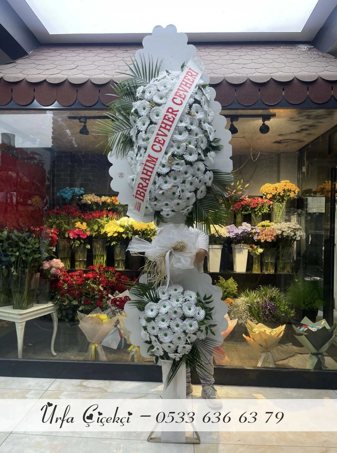 İki Katlı Çelenk Beyaz