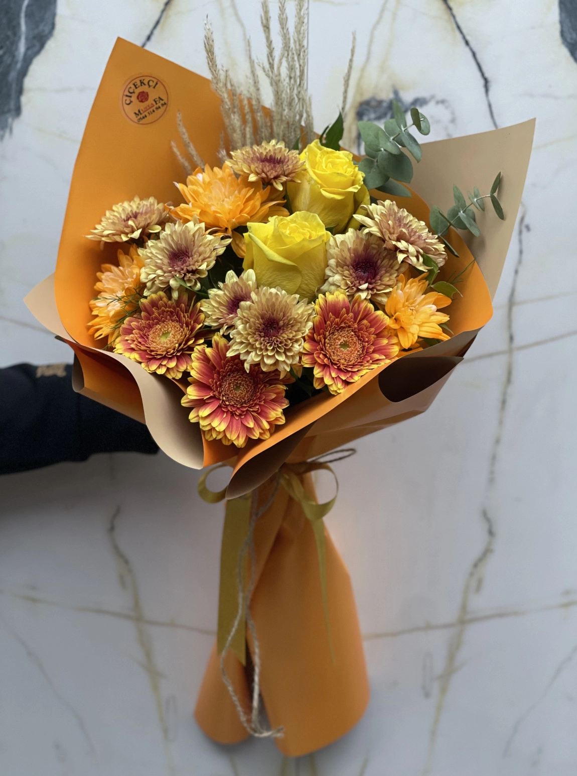 Klasik Turuncu - Sarı Buket